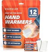 Bramble Hand Warmers 12 Pairs 24 Total Air Activated Odour Free Up to 10 Hours