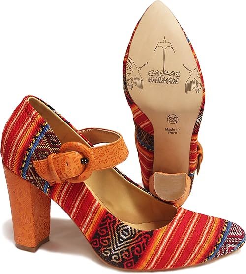 orange mary jane heels