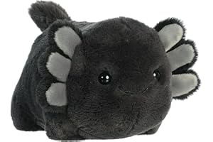 Aurora® Adorable Spudsters™ Stuffed Animal - Round Shape Makes for Comforting Cuddles - Perfect for Kids All Ages and Animal Loving Adults - Black 10 Inches