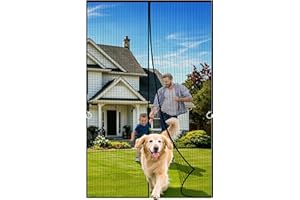 Black Magnetic Screen Door Fits Door Size 28x80in, Door Screen Mesh Magnetic Closure Screen Door For Sliding Patio Screen Siz