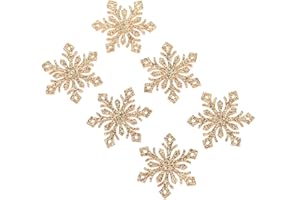 EXCEART 30pcs Snowflake Patches Glitter Patches Snowflake Appliques Hairpins for Clothes Dress Plant Hat Jeans Sewing Flowers