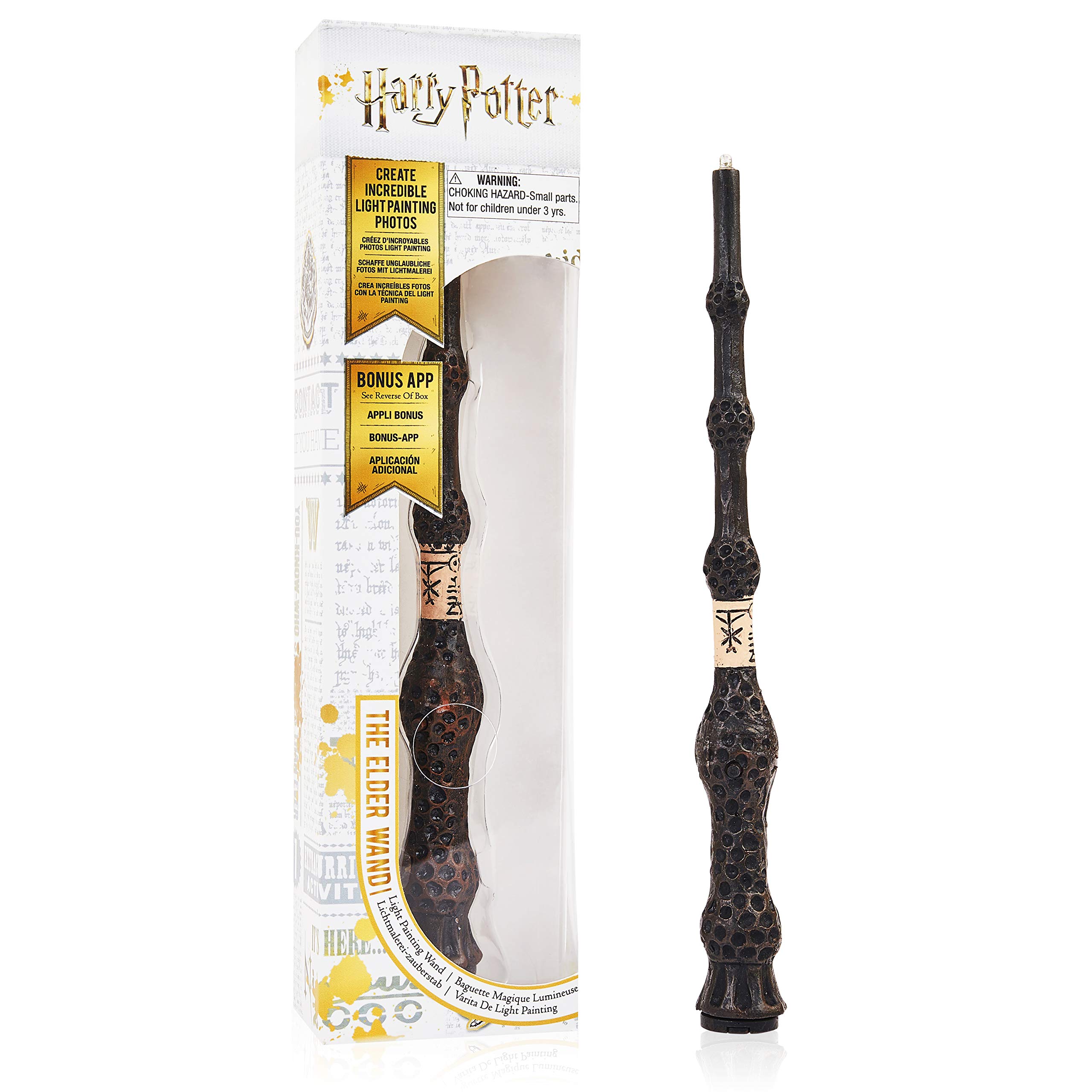 WOW! STUFF - Dumbledore 7 Inch Lumos Light Painting Wand, Wizarding World, Official Harry Potter Collectables, Toys and Gifts, Elder