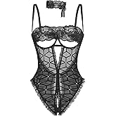 Avidlove Sexy Lingerie for Women Lace V Neck Teddy Lingerie One Piece Mini Bodysuit Exotic BabyDoll