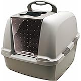 Catit Jumbo Hooded Cat Litter Pan - Warm Gray