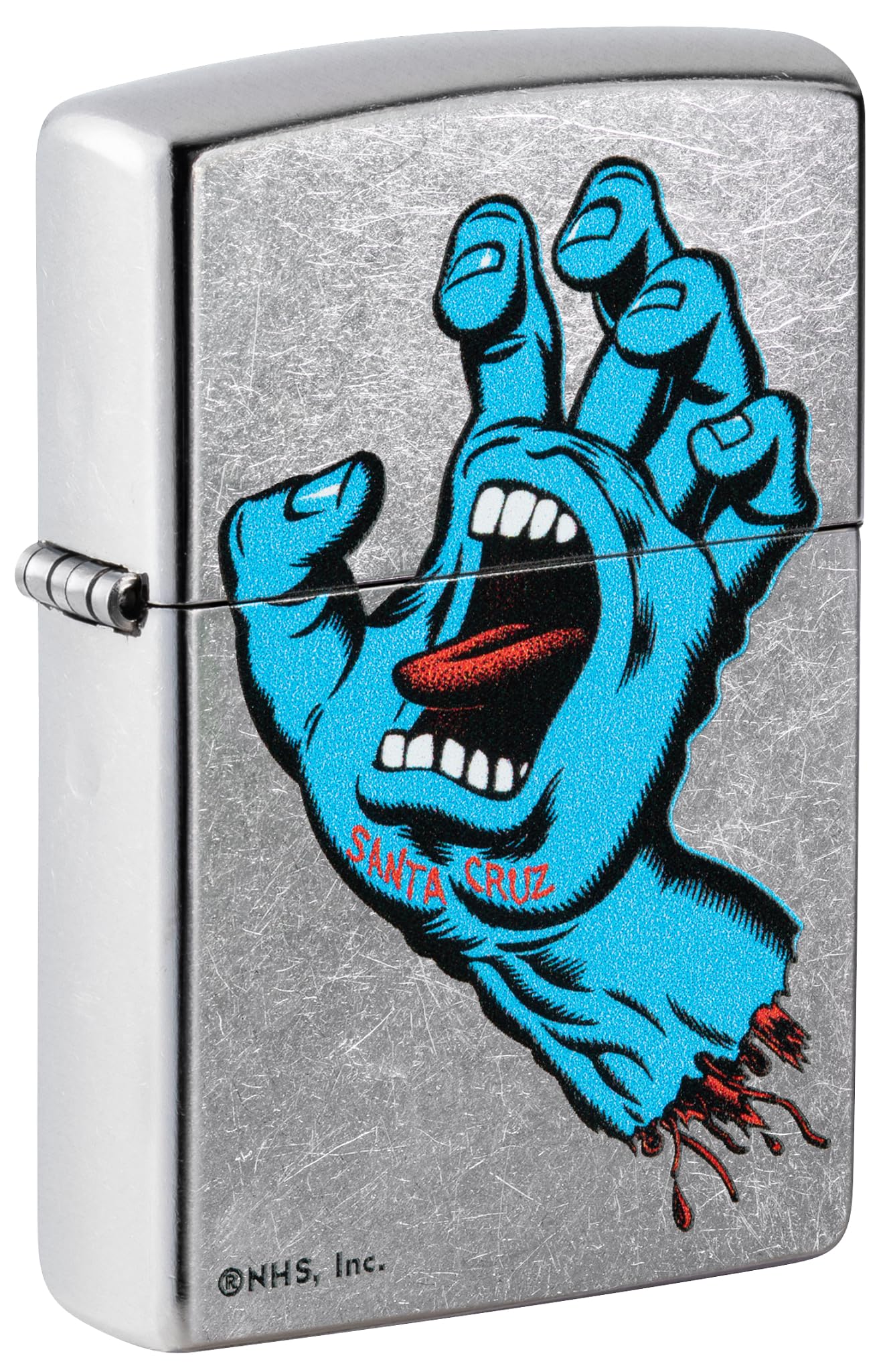 Zippo Windproof Lighter - Santa Cruz Artist, Street Chrome, Colour Image - Refillable - Reusable - Windproof Design - Gift Box - Made in USA