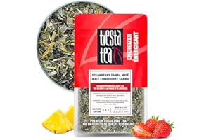 Tiesta Tea - Strawberry Samba Mate, Loose Leaf, Strawberry Hibiscus Mate Tea, High Caffeinated Fruit Blend, Make Hot or Iced 