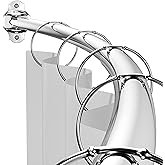 Curved Shower Curtain Rod, Adjustable 40-72 inches Extra Wide Curved Shower Rods for Bathroom, Rust proof Shower Rod, Premium