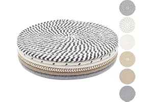 KITLAB 10 Inch Trivets for Hot Dishes, Hot Pots and Pans, Extra Large Thick Heat Resistant Large Coaster for Kitchen, Hot Pads, Kitchen Essentials, Pot Holders for Table & Countertop, 6 Pcs