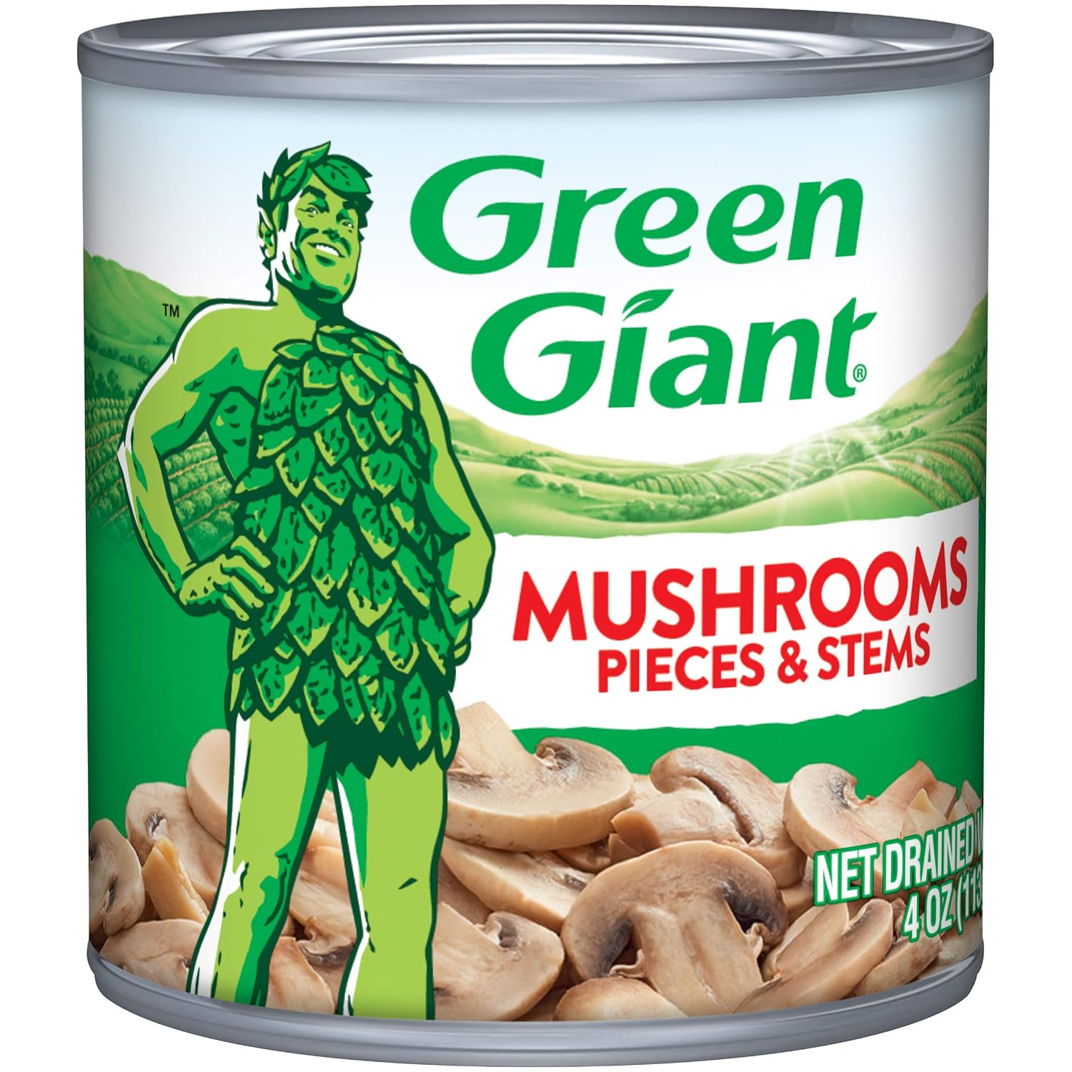 Green giant mushrooms - pieces&stems mushrooms, Water salt, ascorbic acid to maintain Color. (020000107455)