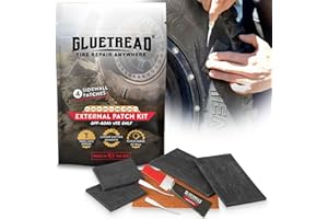 GLUETREAD MORE TREAD MORE TRACTION GlueTread External Patch Kit - for Tubeless Tires - No Need to Remove Tire - Kit Includes Enough Material to Patch 4 Tires - ATV Sidewall Repair Kit