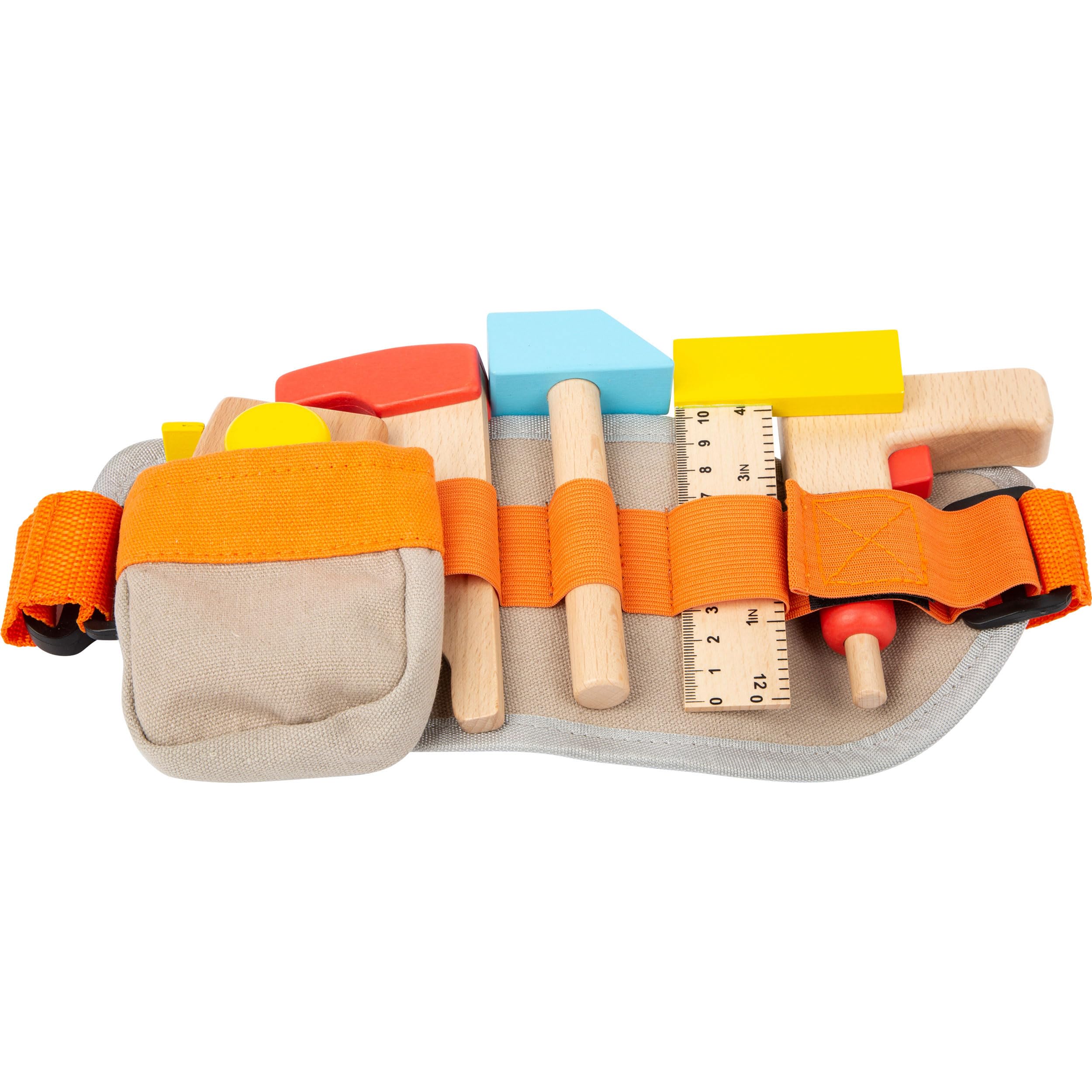 Small Foot 11587 Tool Belt Version Drill, with Toy Tools and a Measuring Tape, from 3 Years