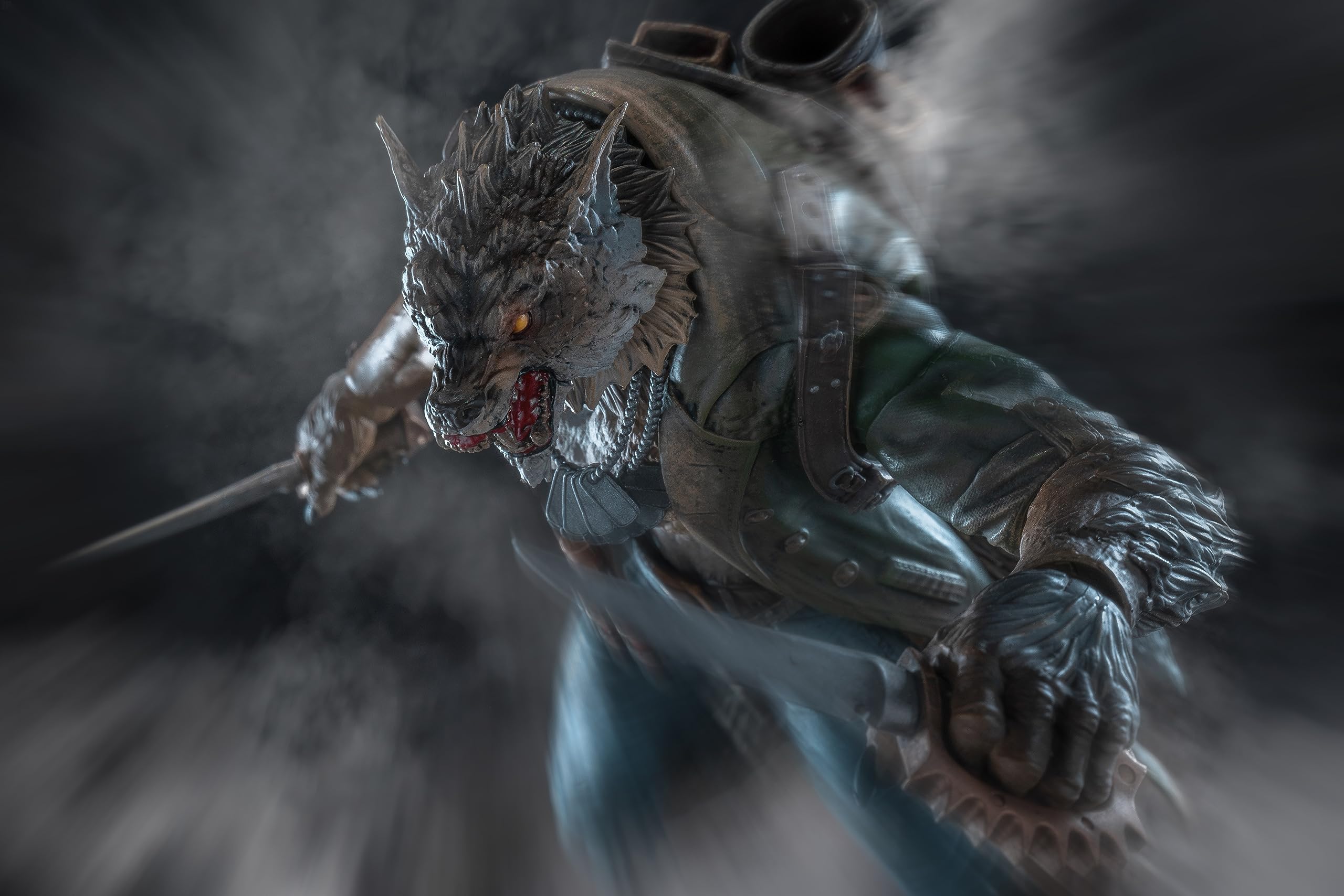 RAYGE3LOV Maestro Union FuRay Planet Blade Master Weng 1/12 Scale Figure 8.5in Furry Action Figures,Furay Planet Series weretiger Blade Master Weng wave3 weretiger,Orcs,Beastmen, Wolf