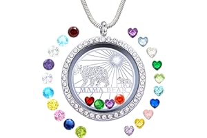 Veeshy Best Mom Mother Gift, Floating Charms Locket for Women