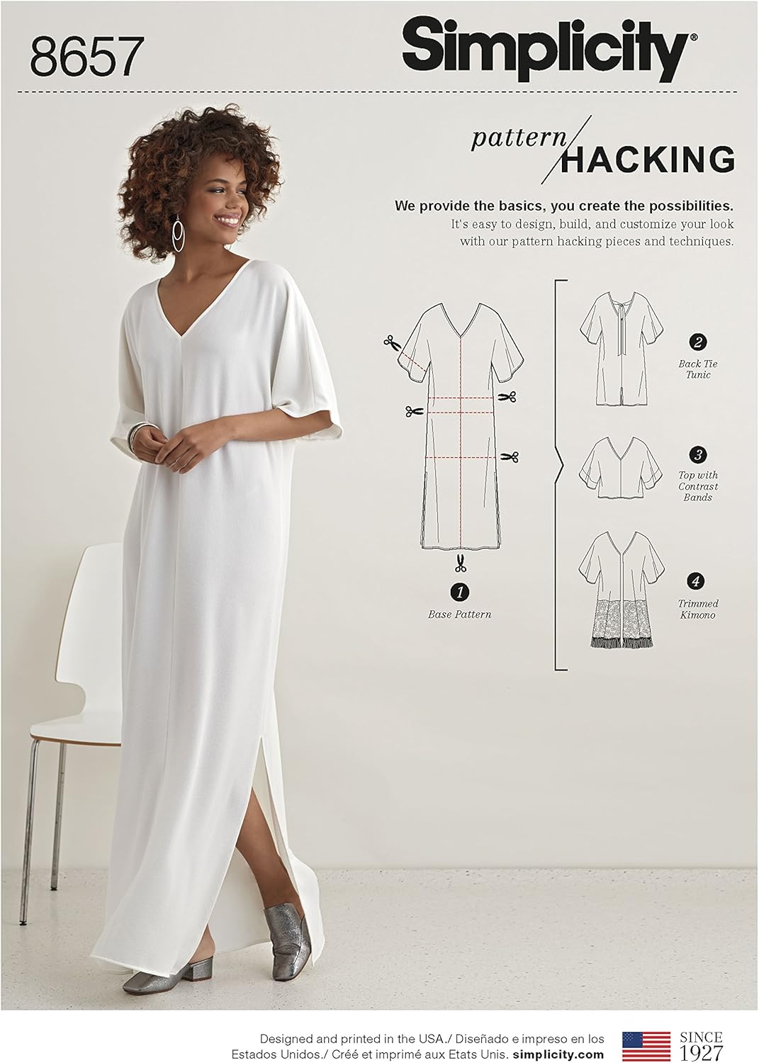 Simplicity Women’s Caftan with Options for Design Hacking Sewing Pattern, Paper, White, XXS/XS/S/M/L/XL/XXL - Image 3