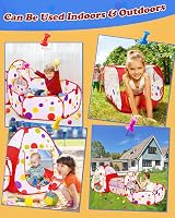 MAIKEHIGH 3 in 1 Kids Pop Up Play Tent with Crawl Tunnel Ball Pit view 5