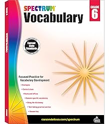 Spectrum Grade 6 Vocabulary Workbooks, Ages 11 to
