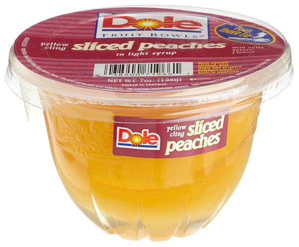 DOLE FRUIT BOWL PEACHES, 7 OZ