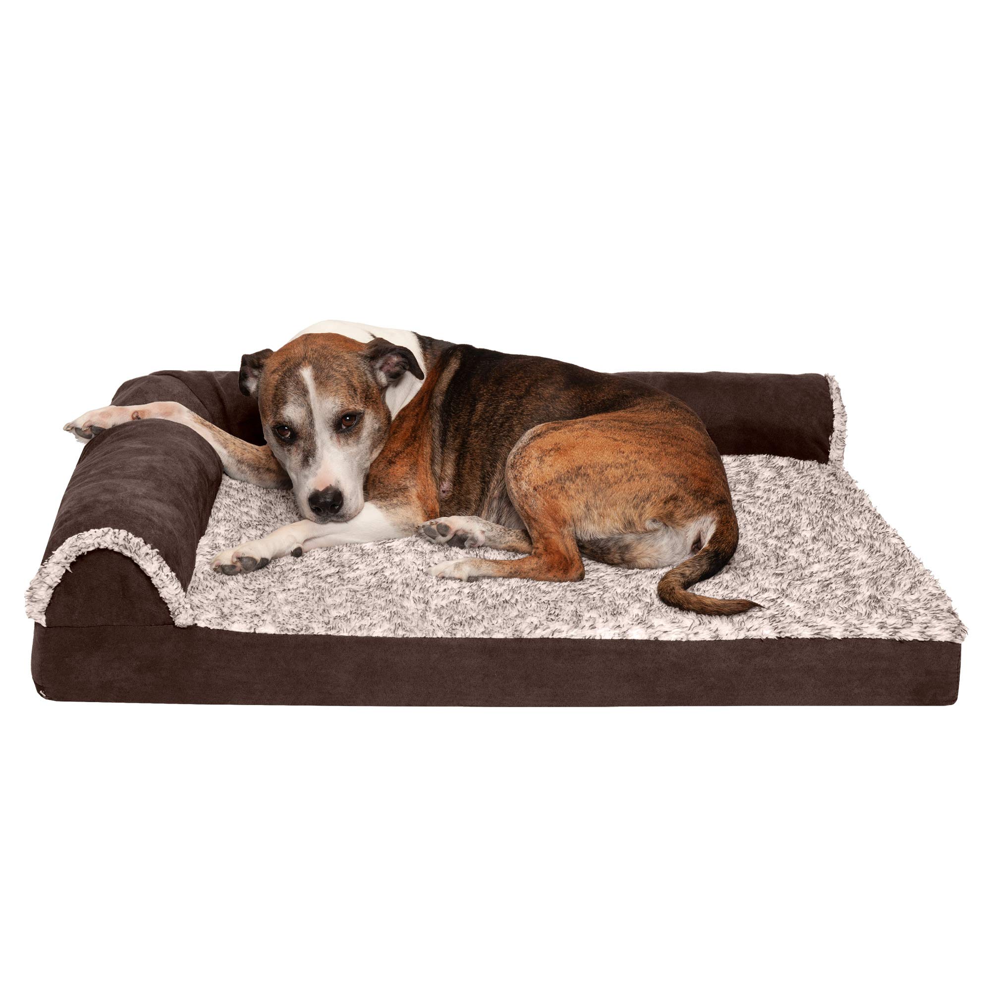 Furhaven Pet Dog Bed, Dog Bed Orthopedic Memory Foam Dog Beds, Removable Washable Cover, Dog Bed for Crates, Sofa and Couch