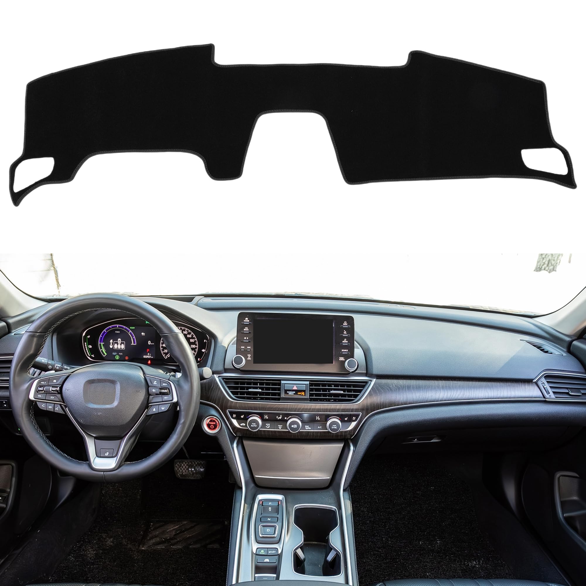 Photo 1 of Motoforti Dash Cover, Non-Slip Dashboard Carpet Mat for Honda Accord 2022-2024, Polyester, Black