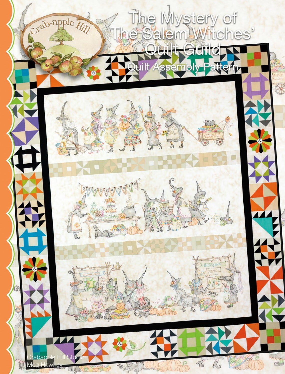 The Mystery of The Salem Witches' Quilt Guild Quilt Pattern 57" x 72"