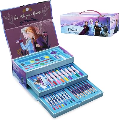 Disney Frozen Art Set for Girls with Pencils and Pens 40+ Pcs Case