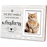 Milcier Cat Memorial Gifts for Loss of Cat, Pet Memorial Picture Frame 10x8 inch, Cat Loss Sympathy Gift for Women, Family, Lost of Cat Memorial Frame, for 4x6 inch Photo
