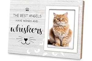 MILCIER Cat Memorial Gifts for Loss of Cat, Pet Memorial Picture Frame 10x8 inch, Cat Loss Sympathy Gift for Women, Family, Lost of Cat Memorial Frame, for 4x6 inch Photo
