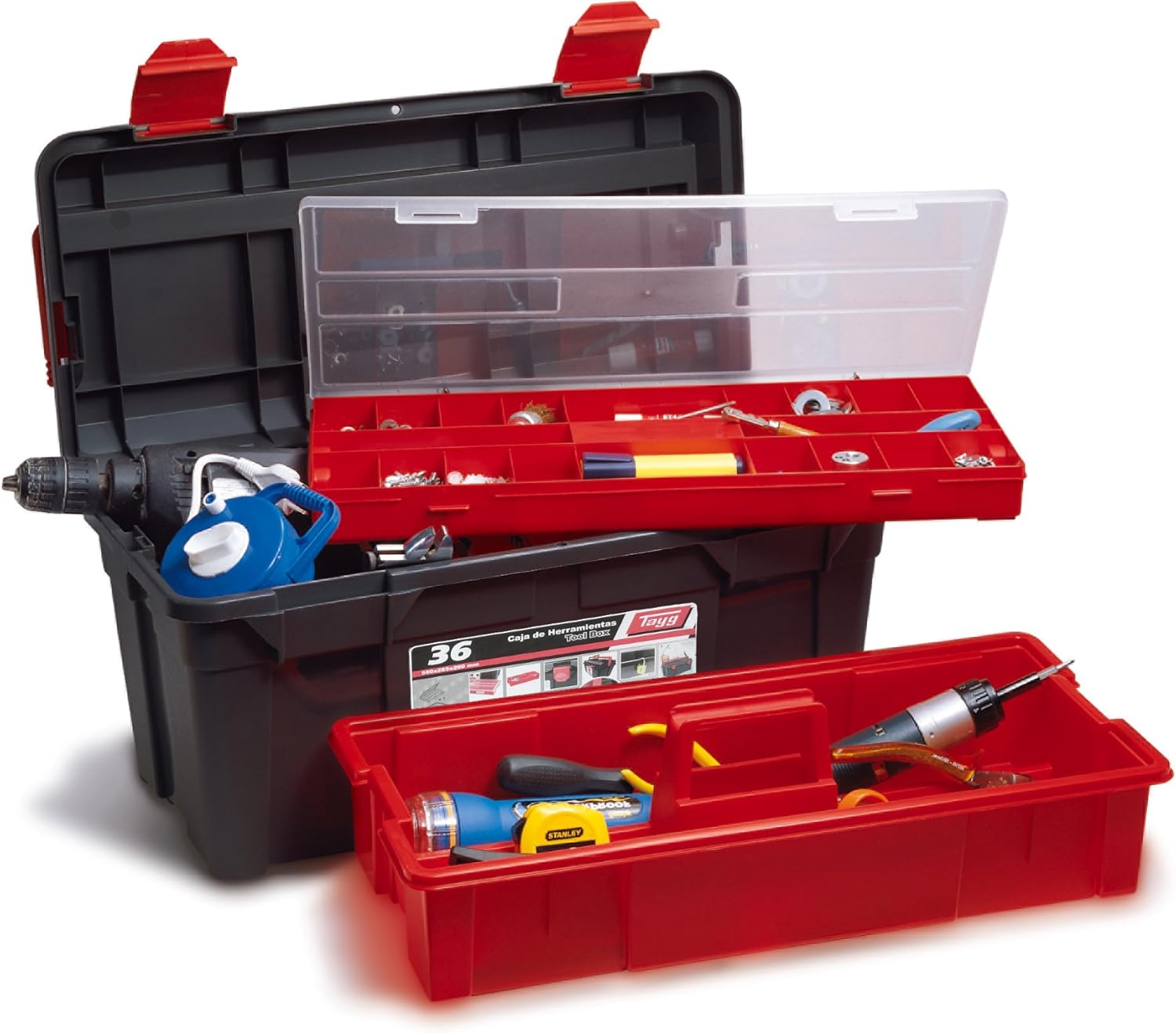 Tayg M255703 - Caja herramientas n.36 plastico: Amazon.es: Bricolaje y herramientas