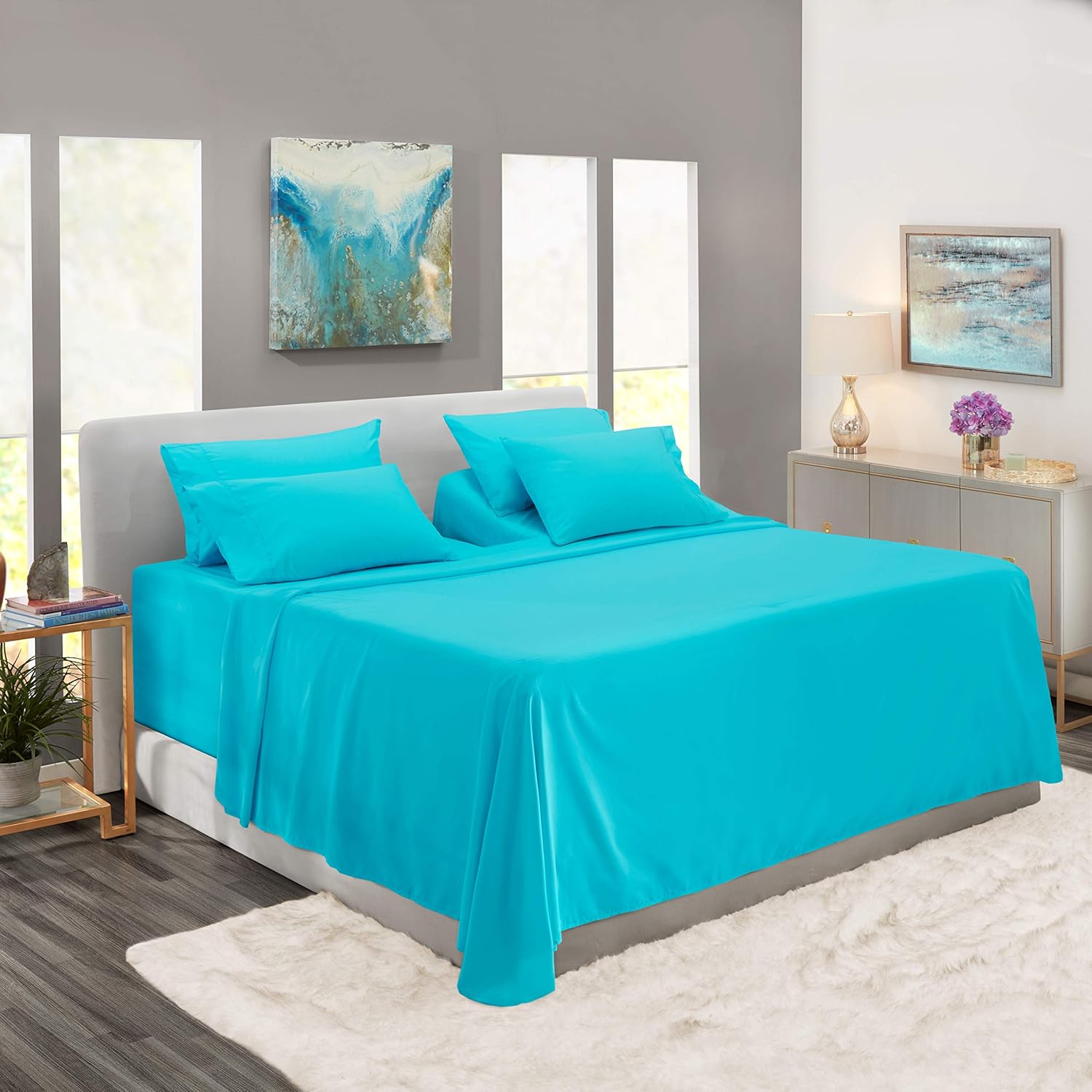 Extra Deep Pocket Sheets Deep Split king Fitted Sheet Set Super Deep Sheets fits