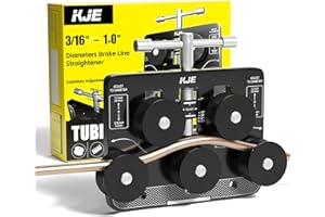 KJE Tubing Straightener, 3/16" - 1.0" Diameters Brake Line Straightener, Tube Straightener Tool, for Copper, Aluminum, Plastic Tubing (Brake Line Bender, Pipe Bender Tool, HVAC Use)