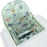 ZARPMA Forest Pattern Cotton Highchair Cover for Ikea Antilop Green Forest view 6