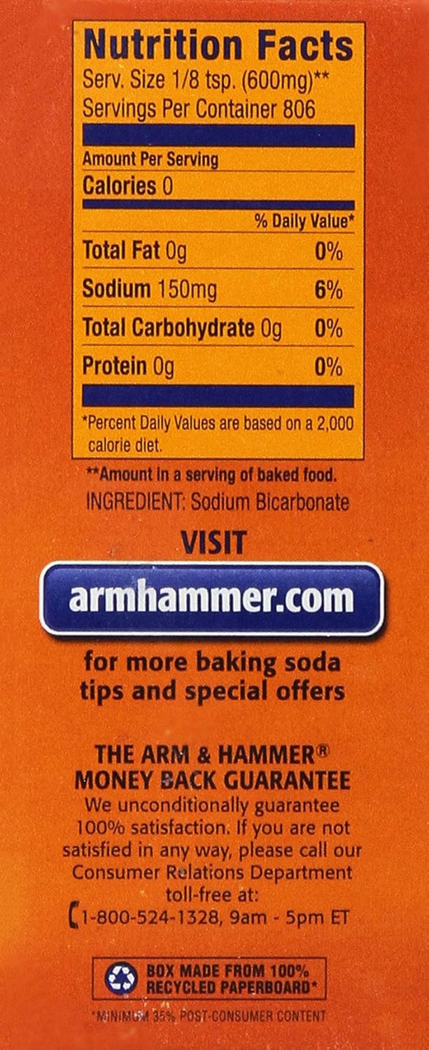 Arm And Hammer Baking Soda Nutrition Label Runners High Nutrition