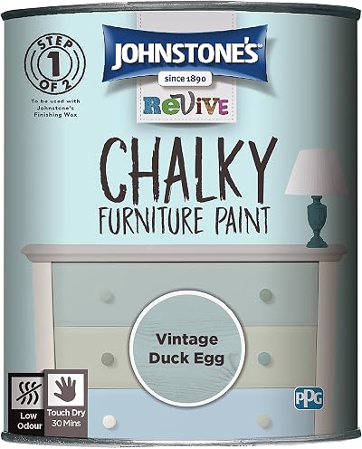 Johnstone's Revive Chalky Furniture Paint Vintage Duck Egg 750ml