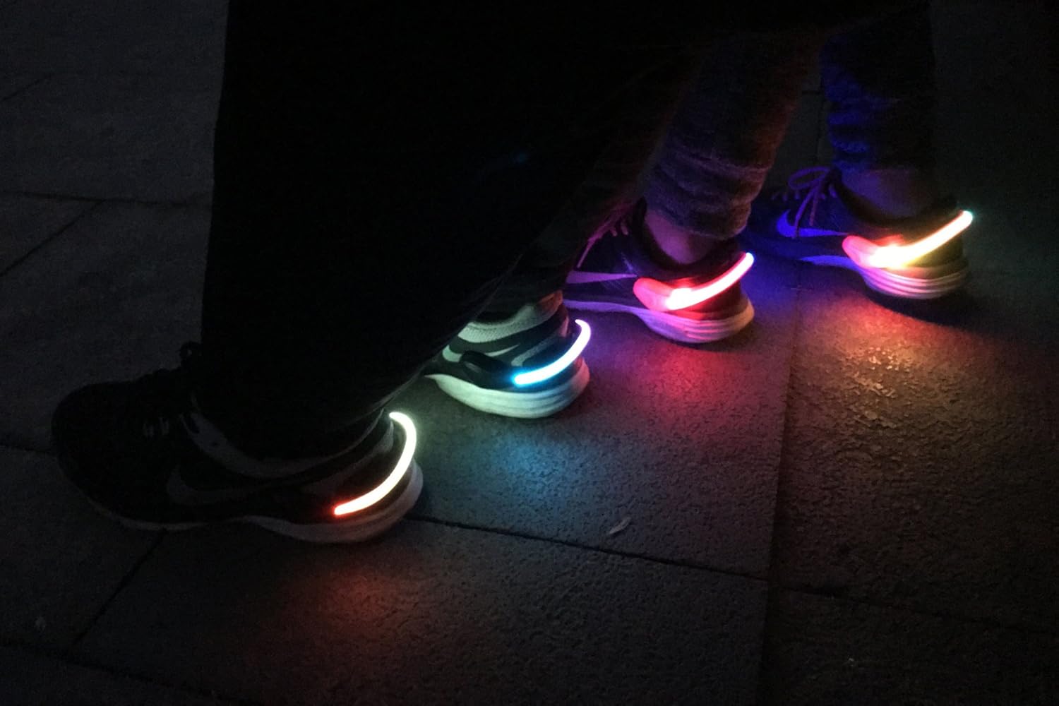 LED Shoe Clip Lights (2 Pack) Reflective Safety Night Running Gear for Runners Joggers Bikers Walkers, Color Changing RGB Strobe and Steady Color Flash Mode, Water Resistant and Bonus Screw Driver : Sports & Outdoors