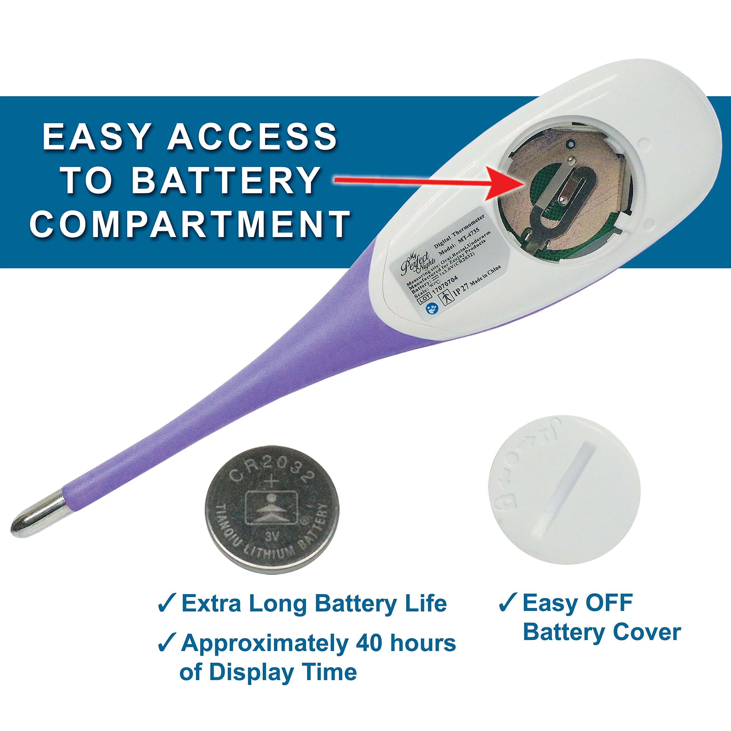 Large Display Medical Digital Fever Thermometer Fast Response (Baby and Adult) Fever Alarm