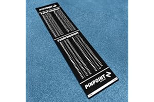 PINPOINT Darts Checkout Mat | Official Throw Line & 2-/3-Dart Checkout Chart – Premium Polyester Surface with Non-Slip Rubber