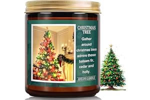 AUELIFE Christmas Tree Candle - Christmas Scented Candle, Aromatherapy Jar Candle for Home - Xmas Holiday Gifts for Women and Men, Soy Wax Candle for Home Scented, Cozy Winter Decoration, 7 oz