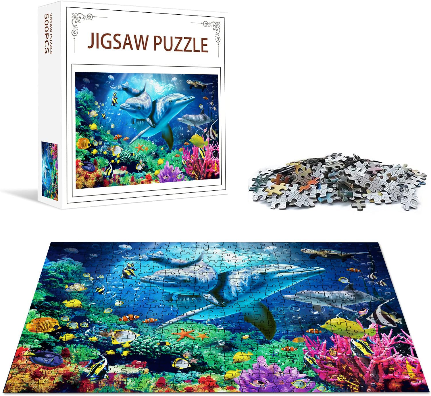 Nattork Jigsaw Puzzles 500 Pieces for Adults, Families (Sea World) Pieces Fit Together Perfectly