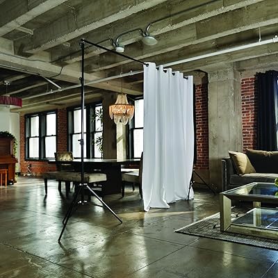 RoomDividersNow Freestanding Adjustable Room Divider Stand - Small, 7ft - 12ft 6in Wide