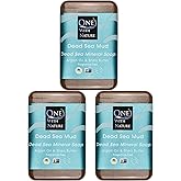 One With Nature Dead Sea Mineral Mud Soap Bar, 7 oz, Fragrance Free, Shea Butter, Argan Oil, Magnesium, Sulfur, 21 Minerals, Soothes Skin, Exfoliates