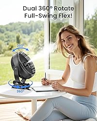 Koonie 10000mAh Battery Operated Misting Fan with