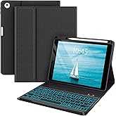 BLUTLOTUS Keyboard case for iPad 5th/6th Generation 2017/2018, 9.7 Inch iPad Air 2 Case, Removable Wireless Backlit Detachable Keyboard, Folio Smart Cover(Black)