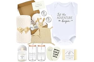 FORTUNING'S JDS 14PCS Baby Shower Gifts,New Mom Gifts for Women & Newborn Baby Gifts, Top Pregnancy Gifts for New Parents Gender Reveal Gifts, Expecting Parents to Be, New Mom Care Package After Baby