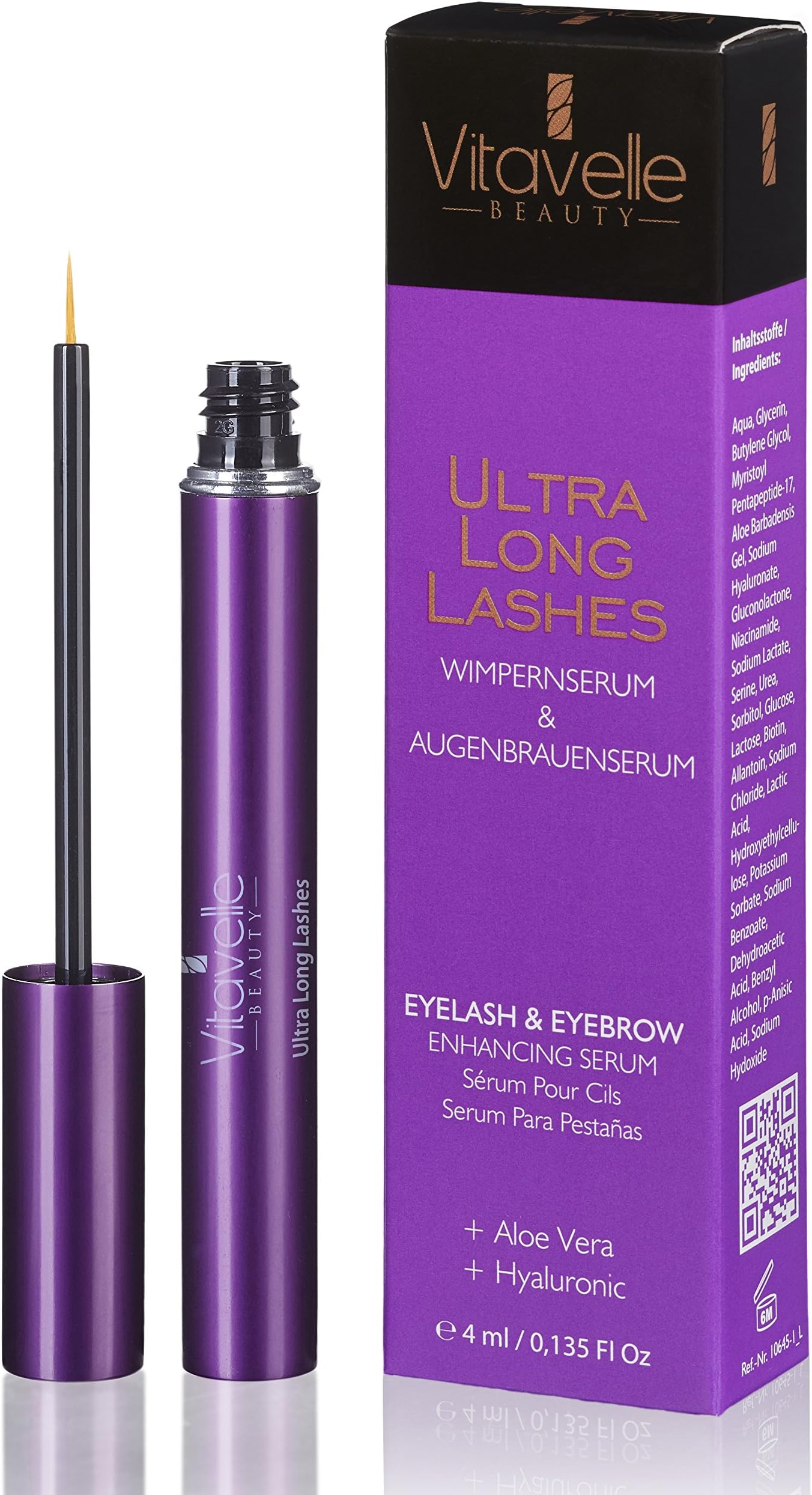 Eyelash Growth Serum For Long Lashes Eyelash and Brow Booster I 4 ml Made in Germany