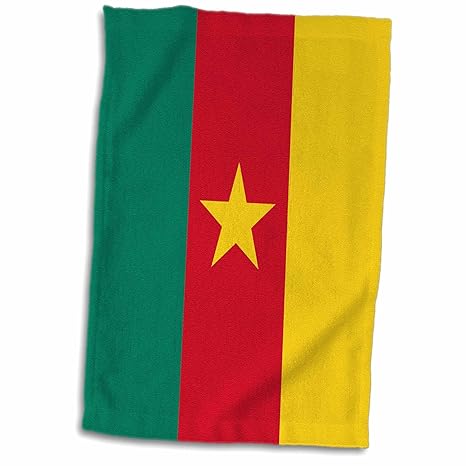 3d Rose Flag Of Cameroon Cameroonian Green Red Yellow Star West
