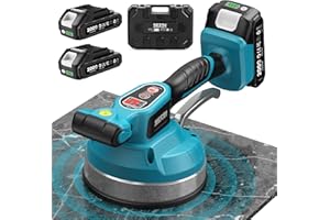 SEESII Tile Vibration Tool 160mm: Vibration Leveling Machine 10-Hours Long Lasting, Tile Vibrator With 12 Speeds For Laying Floor Wall Larger Tiles(6"X6" - 48"X48"), Tile Installers DIYer (KP-160B)