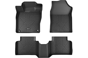 KARPAL Floor Mats for Honda Civic 2016-2021 Coupe/Sedan/Type R/Insight, 2017-2021 Honda Civic Hatchback, All Weather Protection TPE Floor Liners Accessories Car Mats, Front & 2nd Row