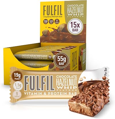Fulfil Vitamin and Protein Bars Chocolate Hazelnut Whip 55 g 20 g Protein