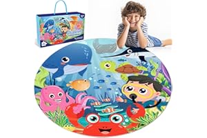 INNOFANS Puzzles for Kids Ages 4-6,48 Piece Ocean Large Floor Puzzles for Kids Ages 3-5, Toddler Learning Preschool Educational Development Toys Christmas Birthday Gift for Boys Girls