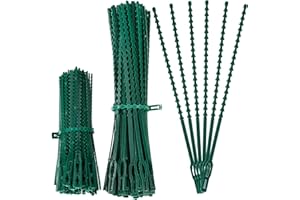 WILLBOND 200 Pieces Adjustable Plant Ties Flexible Garden Plant Ties, Green Multi-Function Sturdy Garden Plant Twist Tie Plastic Garden Ties Plant Support Tree Shrub (13 and 23 cm, Cable Tie)